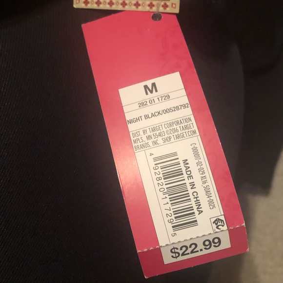 XHILARATION M Black boho bodysuit BNWT - Picture 2 of 5